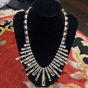Silver Fringe Necklace with Graduated Design